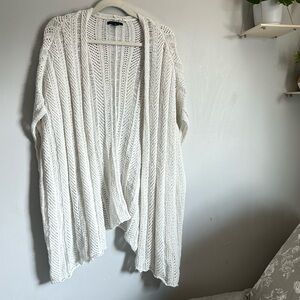 🩷AMERICAN EAGLE OUTFITTERS LONG OFF WHITE FALL SWEATER CARDIGAN SIZE LARGE